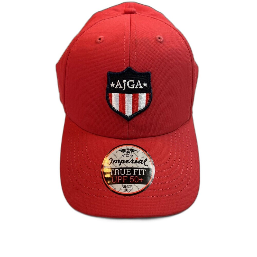 Imperial Golf Adjustable Strap Back Hat  Maroon Red AJGA‎ Junior Embroidered